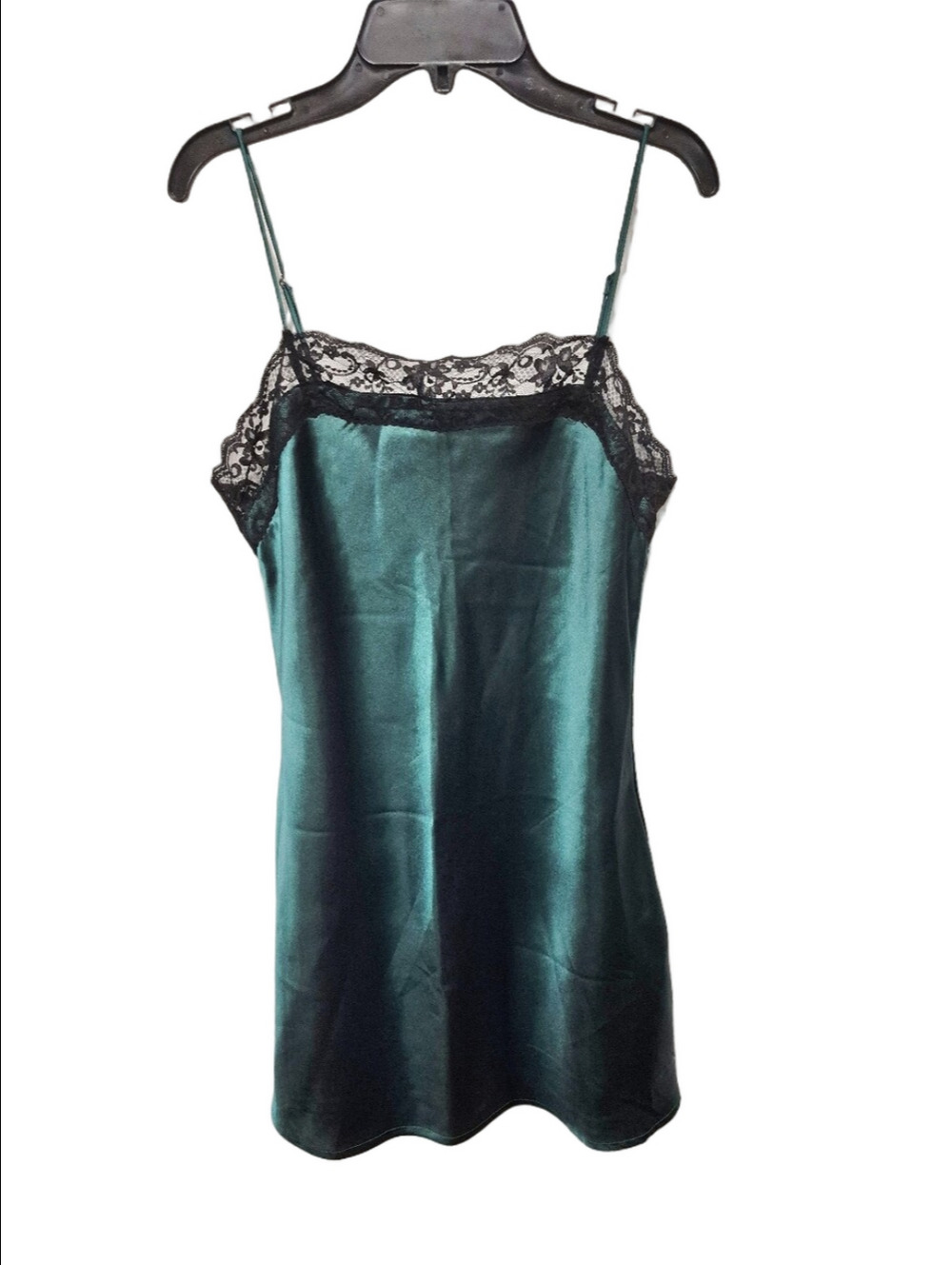 Abercrombie & Fitch Green Lace Trim Satin Slip Mini Dress Size SP